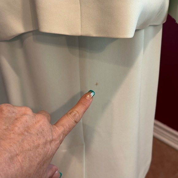 Valerie Stevens Skirt Suit Set Size 12 | Mint Green | Embroidered Blazer - Picture 4 of 14